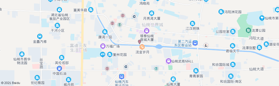 仙桃花源酒店_公交站地图_仙桃公交_妙搜公交查询2024