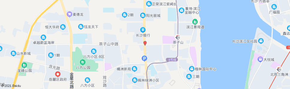 长沙茶子山路银杉路口_公交站地图_长沙公交_妙搜公交查询2024