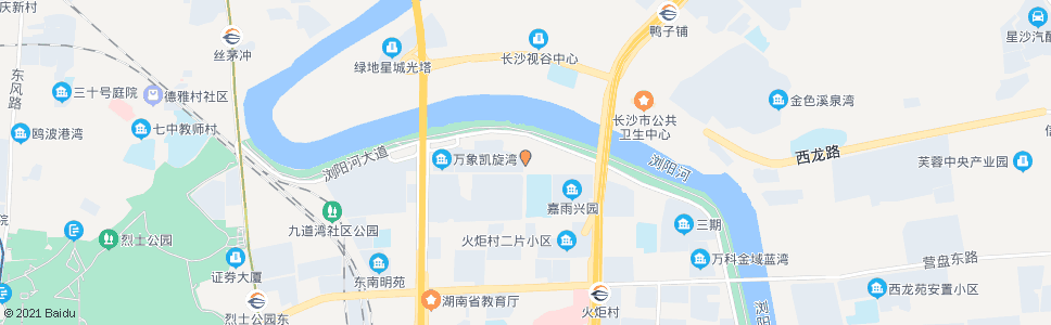 长沙王家湖路浏阳河大道口_公交站地图_长沙公交_妙搜公交查询2024