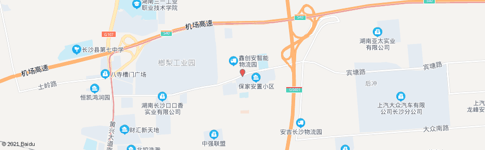 长沙保家安置区(榔梨工业园)_公交站地图_长沙公交_妙搜公交查询2024