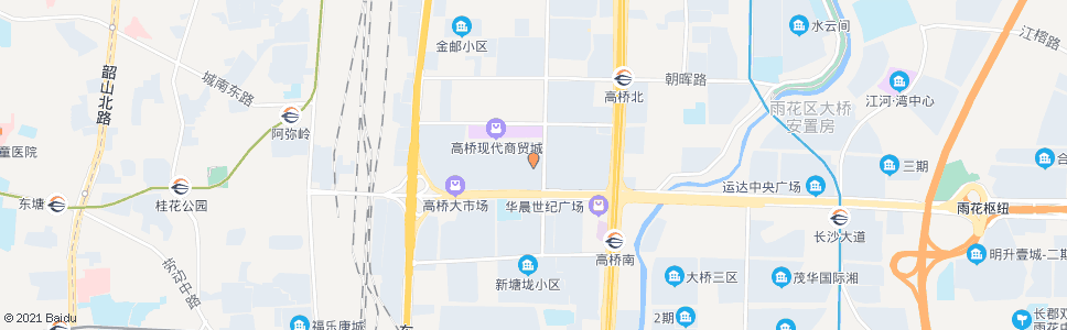 长沙高建市场_公交站地图_长沙公交_妙搜公交查询2024