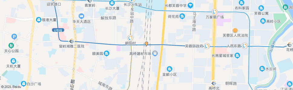 长沙杨家山西(高建市场)_公交站地图_长沙公交_妙搜公交查询2024