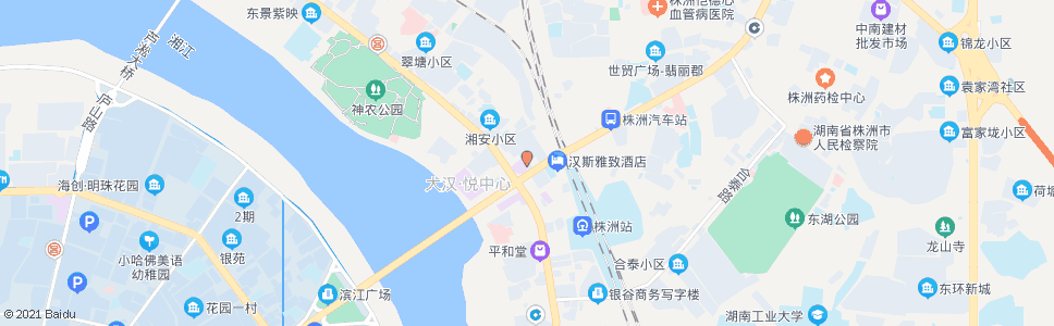 株洲中心广场(沿江南路)_公交站地图_株洲公交_妙搜公交查询2024