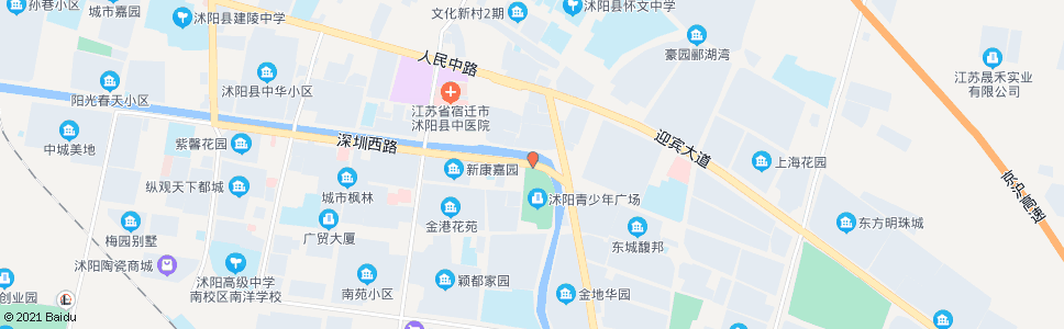 宿迁青少年广场_公交站地图_宿迁公交_妙搜公交查询2024