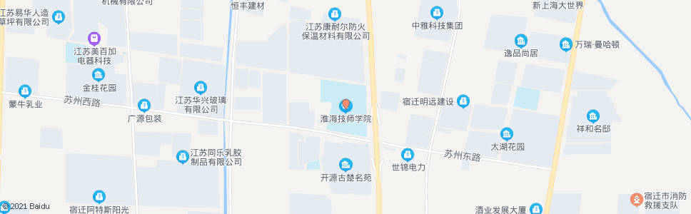 宿迁淮海技师学院_公交站地图_宿迁公交_妙搜公交查询2024