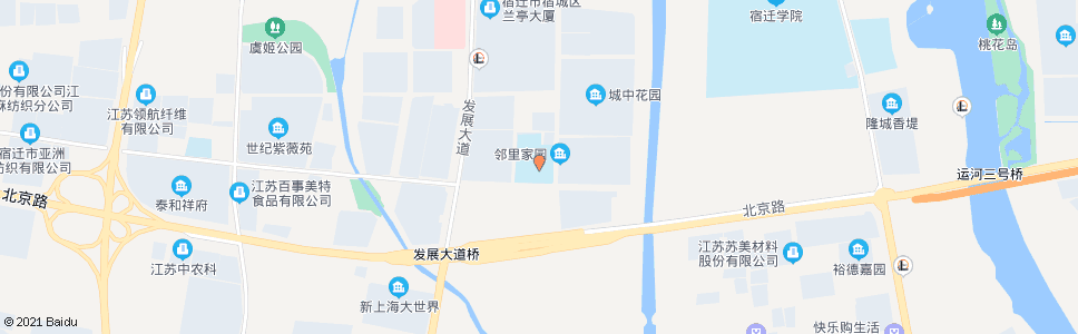 宿迁实验小学(黄河分校)_公交站地图_宿迁公交_妙搜公交查询2024