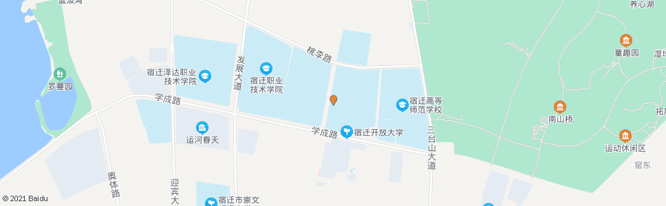 宿迁广播电视大学西门_公交站地图_宿迁公交_妙搜公交查询2024