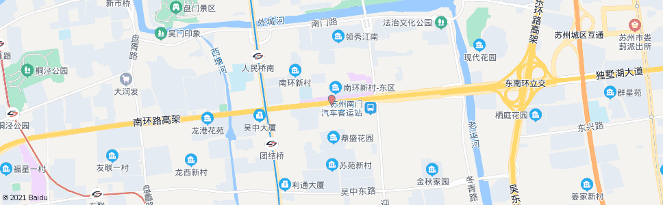 苏州南环新村2(汽车南站西)_公交站地图_苏州公交_妙搜公交查询2024