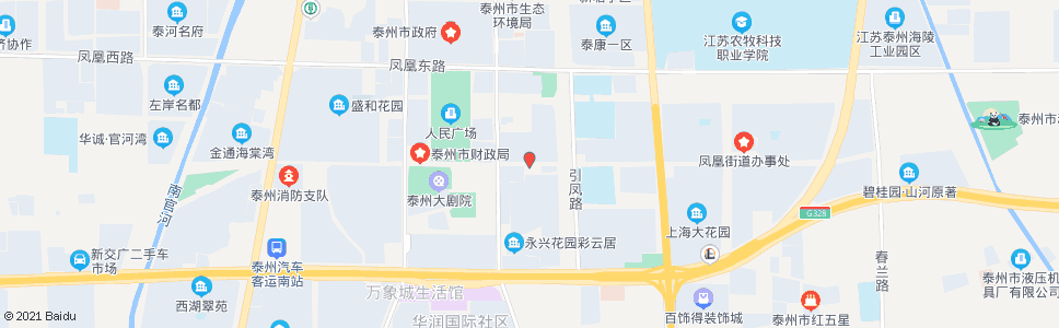 泰州凤凰园_公交站地图_泰州公交_妙搜公交查询2024