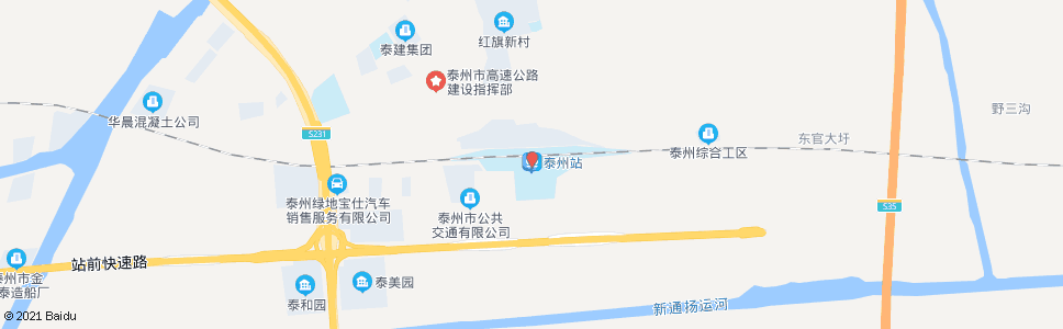 泰州京泰路_公交站地图_泰州公交_妙搜公交查询2024