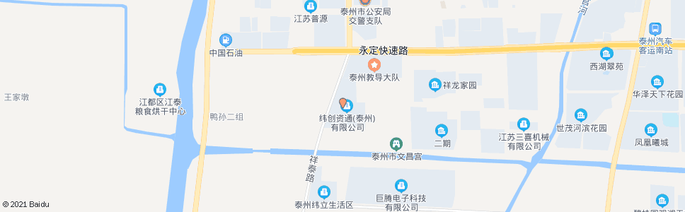 泰州纬创住宿区_公交站地图_泰州公交_妙搜公交查询2024