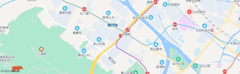 无锡盛岸新村(凤翔南路)_公交站地图_无锡公交_妙搜公交查询2024