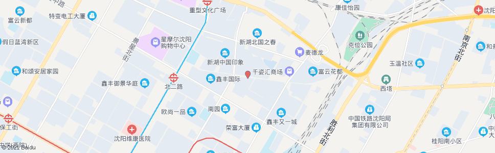 沈阳虹桥路爱工街_公交站地图_沈阳公交_妙搜公交查询2024