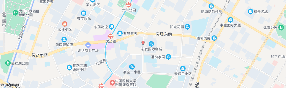 沈阳腾飞一街沈辽路_公交站地图_沈阳公交_妙搜公交查询2024