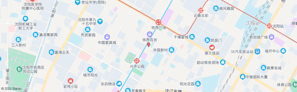 沈阳南七路兴华街_公交站地图_沈阳公交_妙搜公交查询2024