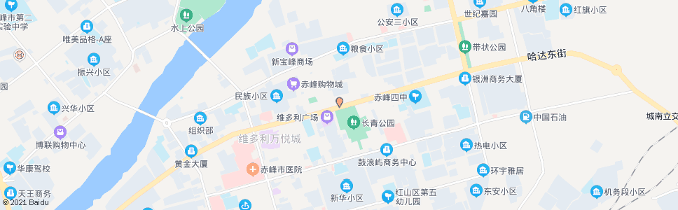 赤峰长青公园(春晖礼仪广告公司)_公交站地图_赤峰公交_妙搜公交查询2024