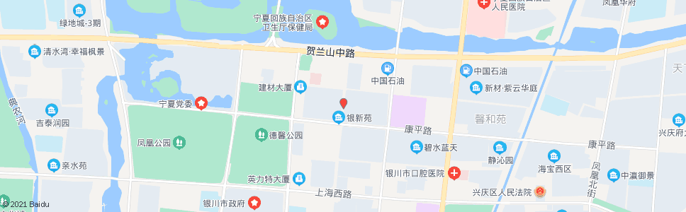 银川尹家渠街枕水巷口_公交站地图_银川公交_妙搜公交查询2024