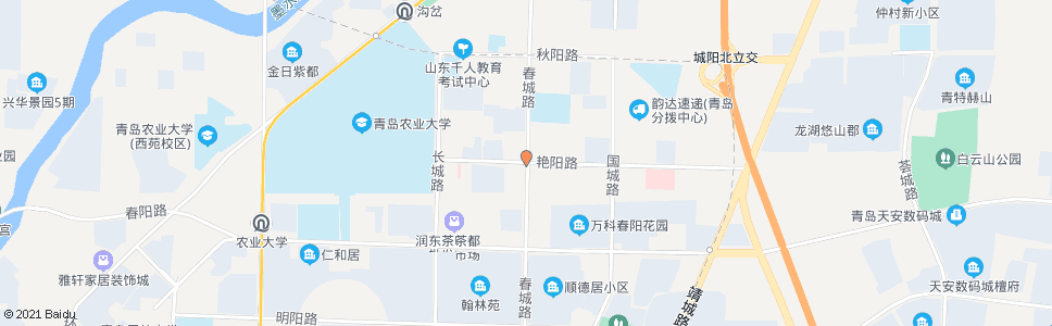 青岛艳阳路春城路_公交站地图_青岛公交_妙搜公交查询2024