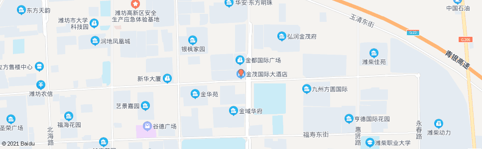 潍坊金茂国际大酒店_公交站地图_潍坊公交_妙搜公交查询2024