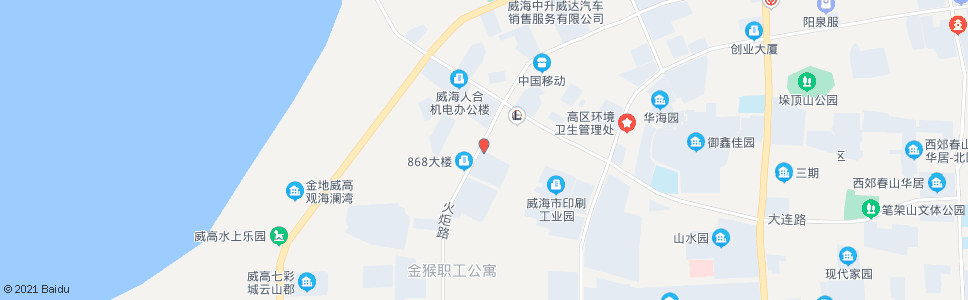 威海威建高区工业园_公交站地图_威海公交_妙搜公交查询2024