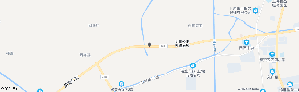 上海团青公路三团村中心路_公交站地图_上海公交_妙搜公交查询2024