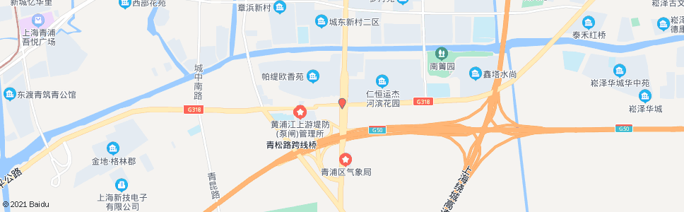 上海外青松公路沪青平公路(帕缇欧香)_公交站地图_上海公交_妙搜公交查询2024