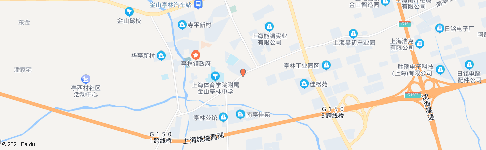 上海南亭公路亭林东街_公交站地图_上海公交_妙搜公交查询2024