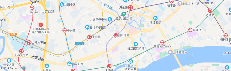 上海海宁路四川北路_公交站地图_上海公交_妙搜公交查询2024