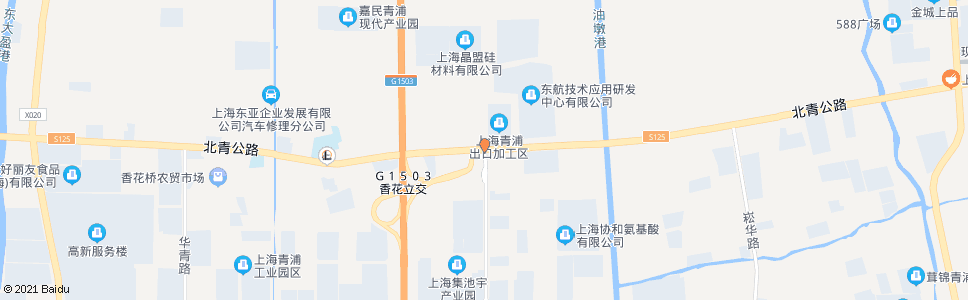 上海北青公路汇金路(招呼站)_公交站地图_上海公交_妙搜公交查询2024