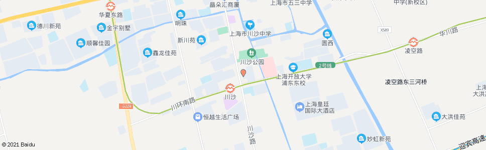 上海川环南路川沙路(桃园小区)_公交站地图_上海公交_妙搜公交查询2024