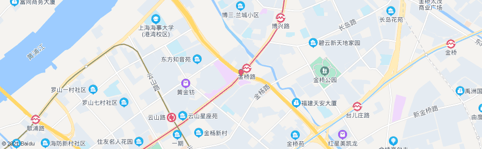 上海张杨北路金桥路_公交站地图_上海公交_妙搜公交查询2024