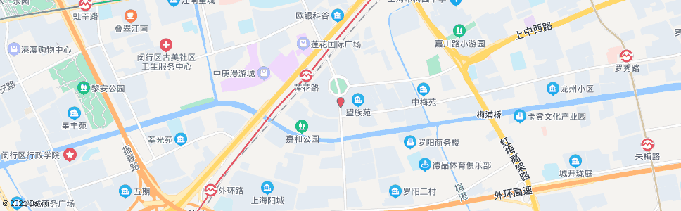 上海莲花南路上中西路_公交站地图_上海公交_妙搜公交查询2024