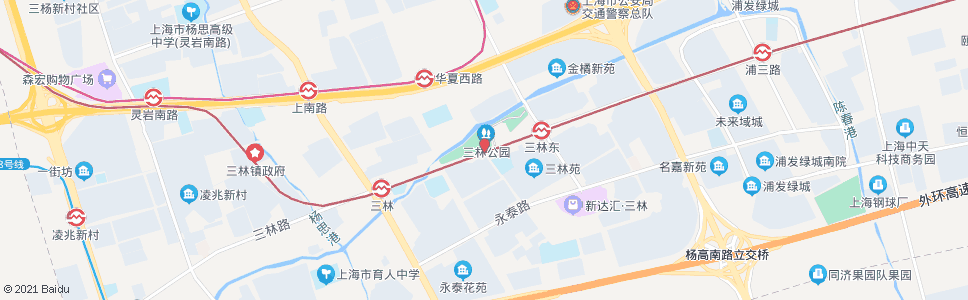 上海环林西路三林路_公交站地图_上海公交_妙搜公交查询2024