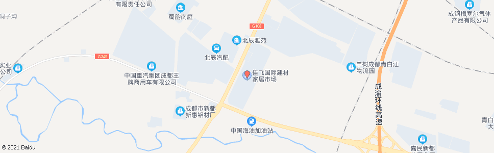 成都佳飞建材城_公交站地图_成都公交_妙搜公交查询2024