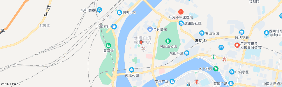 广元凤凰大酒店_公交站地图_广元公交_妙搜公交查询2024