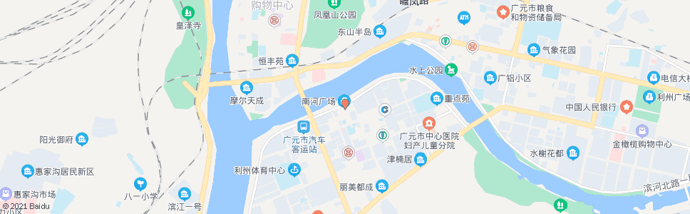 广元正信通讯市场(南河广场)_公交站地图_广元公交_妙搜公交查询2024