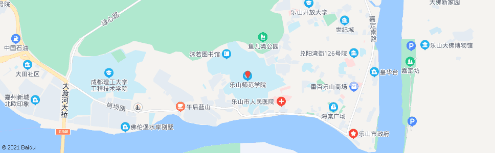 乐山乐山师范学院_公交站地图_乐山公交_妙搜公交查询2024