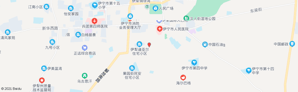 伊犁清真寺(公园街一巷)_公交站地图_伊犁公交_妙搜公交查询2024