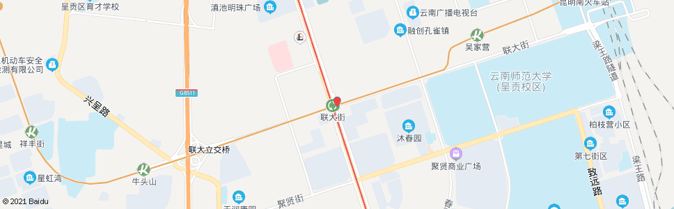 昆明联大街站_公交站地图_昆明公交_妙搜公交查询2024