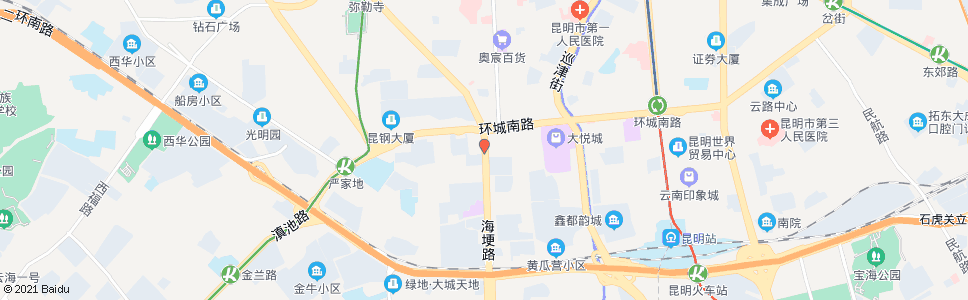 昆明西岳庙(海埂路)_公交站地图_昆明公交_妙搜公交查询2024