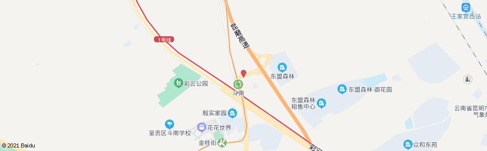 昆明小王家营_公交站地图_昆明公交_妙搜公交查询2024