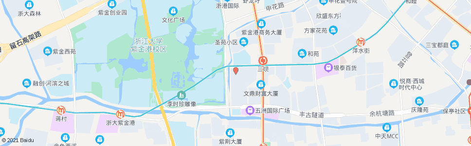 杭州萍水西街西坝_公交站地图_杭州公交_妙搜公交查询2024