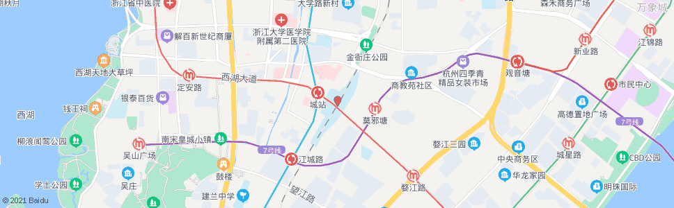 杭州城站火车站(金刚寺巷首末站)_公交站地图_杭州公交_妙搜公交查询2024