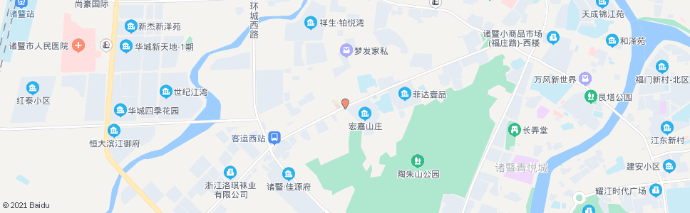 绍兴宏嘉山庄(诸暨同济医院)_公交站地图_绍兴公交_妙搜公交查询2024